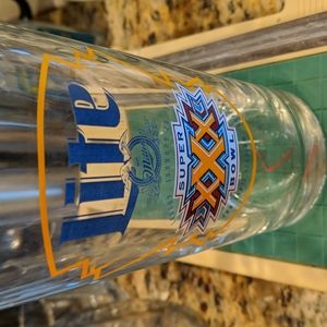 Set of 2 Super Bowl XXX Beer Glasses